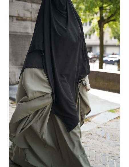 Abaya grande Umm Hafsa - Cinza oliva