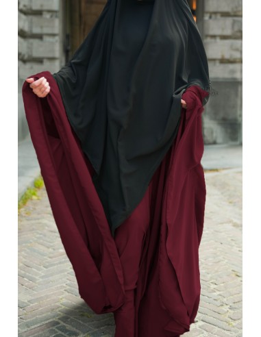 Große Abaya Umm Hafsa - Bordeaux-Abaya Umm Hafsa-Maktaba-Ahloulhadith