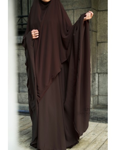 Abaya grande Umm Hafsa - Marrón-Abaya Umm Hafsa-Maktaba-Ahloulhadith