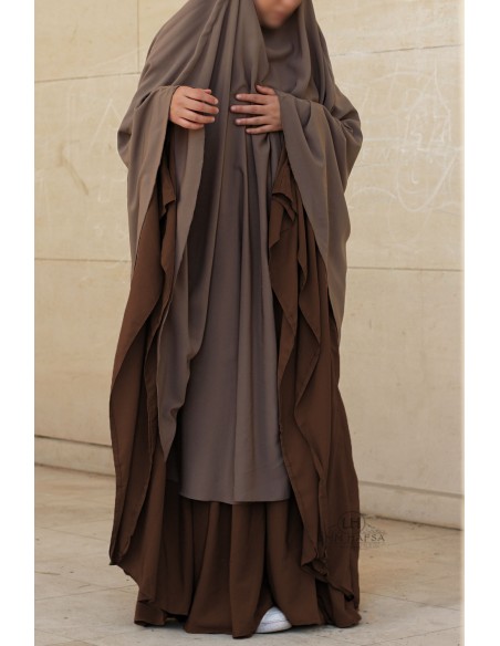 Khimar & Niqab Schmetterling Umm Hafsa - Aschbraun