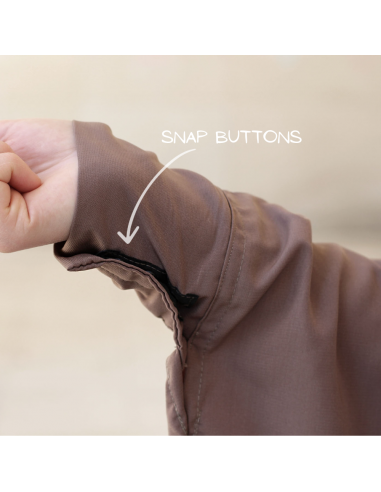 Abaya 2 stk med klips Umm Hafsa - Svart-Abaya 2 stk med klips-Maktaba-Ahloulhadith