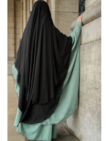 Abaya 2 stk med klips Umm Hafsa - Vanngrønn-Abaya 2 stk med klips-Maktaba-Ahloulhadith