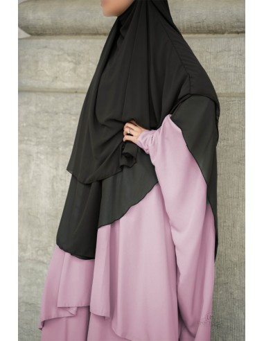 Abaya 2 stk med klips Umm Hafsa - Powder Pink-Abaya 2 stk med klips-Maktaba-Ahloulhadith