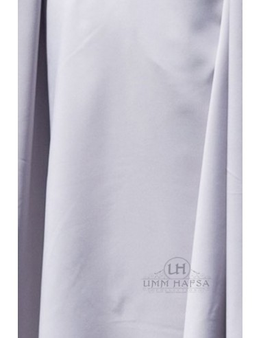 Abaya 2 pièces à clips Umm Hafsa - Bleu Gris-Abaya 2 pièces à clips-Maktaba-Ahloulhadith