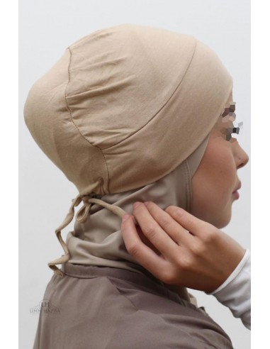 Bonnet Comfort fit Umm Hafsa - Beige-Bonnet Comfort fit Umm Hafsa-Maktaba-Ahloulhadith