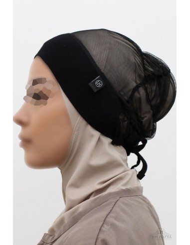 Touca Leve Umm Hafsa - Preto-Bonnet Lightness Umm Hafsa-Maktaba-Ahloulhadith