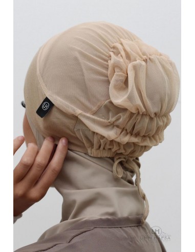Cuffia Leggera Umm Hafsa - Beige-Bonnet Lightness Umm Hafsa-Maktaba-Ahloulhadith