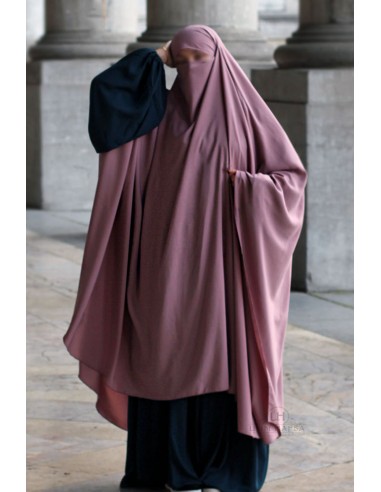 Big Khimar & Big Niqab Umm Hafsa - Rosy Taupe-Hijab/Khimar Umm Hafsa-Maktaba-Ahloulhadith