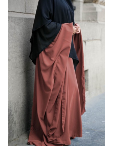 Big Abaya Umm Hafsa - Marron rouille