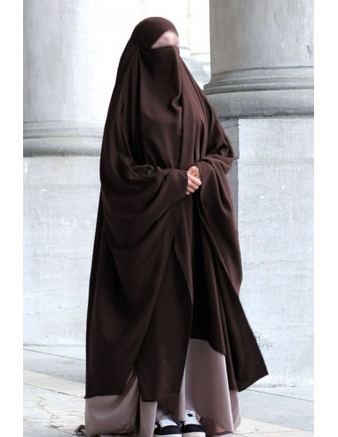Big Khimar & Big Niqab Umm Hafsa - Marrón-Hijab/Khimar Umm Hafsa-Maktaba-Ahloulhadith