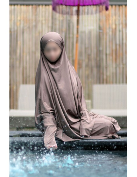 Jilbab de bain  2 pieces - Brun cendré