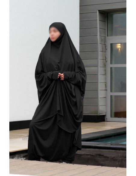 2-delt badejilbab – Svart