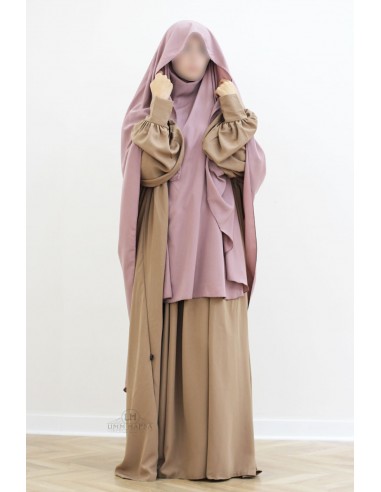 Khimar Malika Cap by Umm Hafsa – Dusty Taupe-Khimar Malika-Maktaba-Ahloulhadith