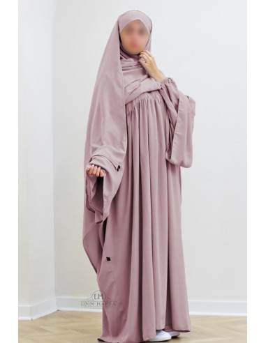 Abaya Malika de Umm Hafsa – Topo rosado-Abaya Malika-Maktaba-Ahloulhadith
