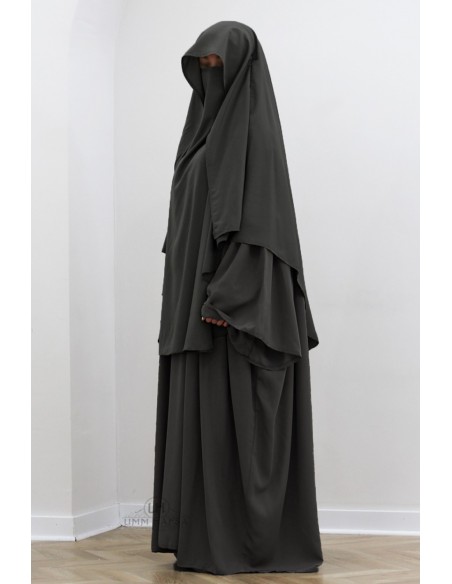 Abaya Malika di Umm Hafsa - Grigio