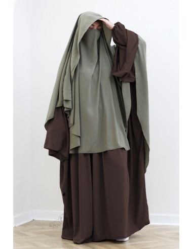Abaya Malika av Umm Hafsa - Brun-Abaya Malika-Maktaba-Ahloulhadith