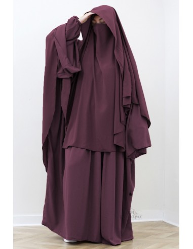 Abaya Malika by Umm Hafsa - Plum-Abaya Malika-Maktaba-Ahloulhadith