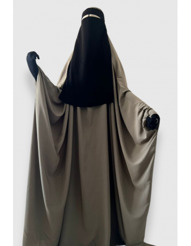 NIQAB 1 SAIL 60CM UMM HAFSA - Black-Niqab 1 sail Umm Hafsa-Maktaba-Ahloulhadith