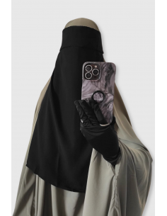 Niqab cap 1 veil 60cm - Black