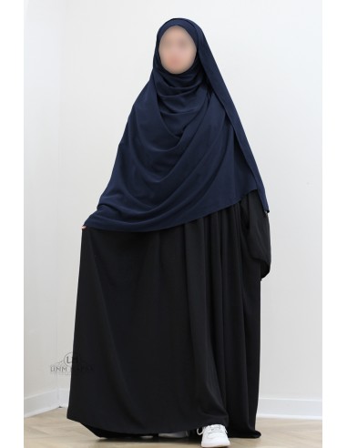 Hijab PAE XXL da Umm Hafsa – Azul-Shayla XXL-Maktaba-Ahloulhadith