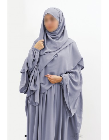 PAE XXL Hijab von Umm Hafsa – Cool Grau-Shayla XXL-Maktaba-Ahloulhadith