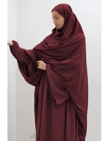 Hijab PAE XXL da Umm Hafsa – Bordô-Shayla XXL-Maktaba-Ahloulhadith
