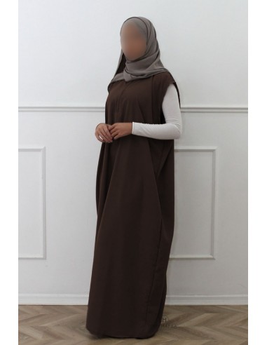 Sleeveless Under Abaya by Umm Hafsa – Brown-Under Abaya-Maktaba-Ahloulhadith