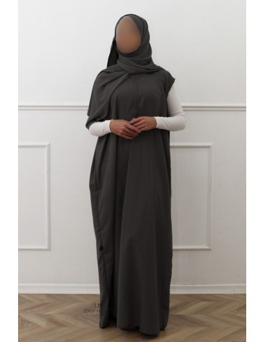Sleeveless Under Abaya by Umm Hafsa – Grey-Under Abaya-Maktaba-Ahloulhadith