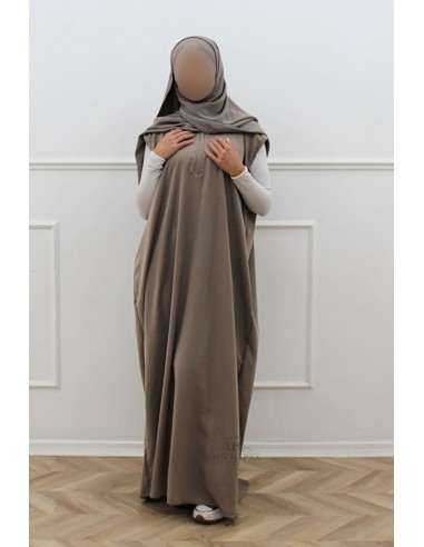 Sleeveless Under Abaya by Umm Hafsa – Taupe-Under Abaya-Maktaba-Ahloulhadith