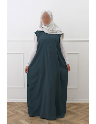 Ärmlös underabaya från Umm Hafsa – Smaragdgrön-Under Abaya-Maktaba-Ahloulhadith
