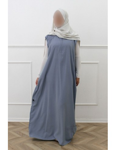 Ärmelloses Unterabaya von Umm Hafsa – Kühles Grau-Ärmellose Abaya-Maktaba-Ahloulhadith
