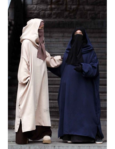 Sobre Abaya – Poncho Hafsa da Umm Hafsa – Azul