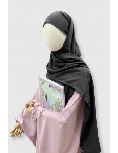 Hijab PAE para niña de Umm Hafsa – Gris-Hijab / Khimar niño-Maktaba-Ahloulhadith
