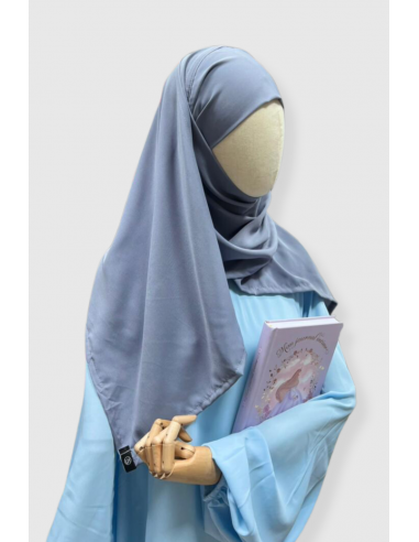 Hijab PAE Flicka av Umm Hafsa – Sval grå-Hijab / Khimar barn-Maktaba-Ahloulhadith