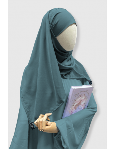 Hijab PAE Niña de Umm Hafsa – Verde esmeralda-Hijab / Khimar niño-Maktaba-Ahloulhadith
