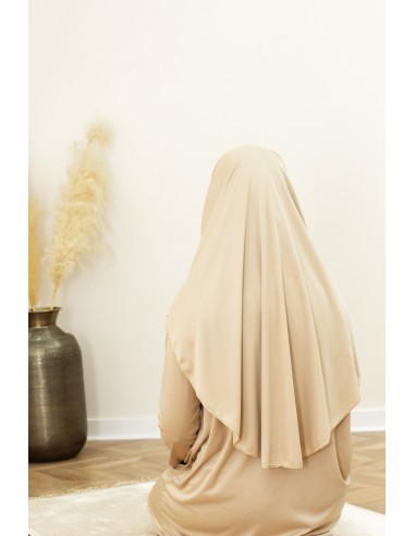 Gebetskleid mit integriertem Hijab, SAFWA-Gebetsoutfit – Beige-Abaya & Kleid-Maktaba-Ahloulhadith