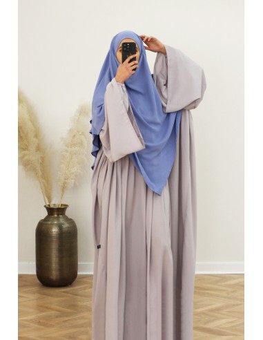 Khimar Jazz 2 Voiles SAFWA - Bleu bleuet-Hijab & Khimar-Maktaba-Ahloulhadith