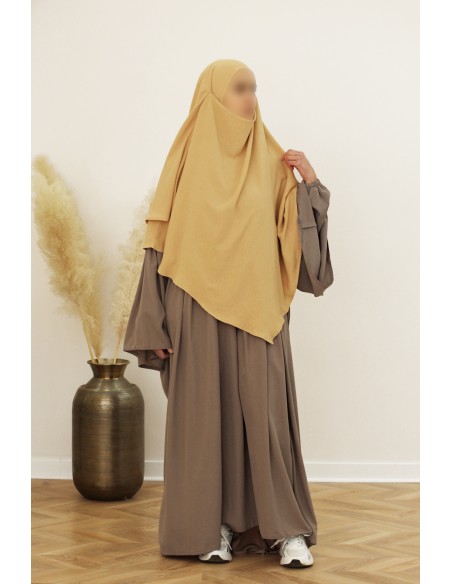 Khimar Jazz de 2 Camadas SAFWA – Mel