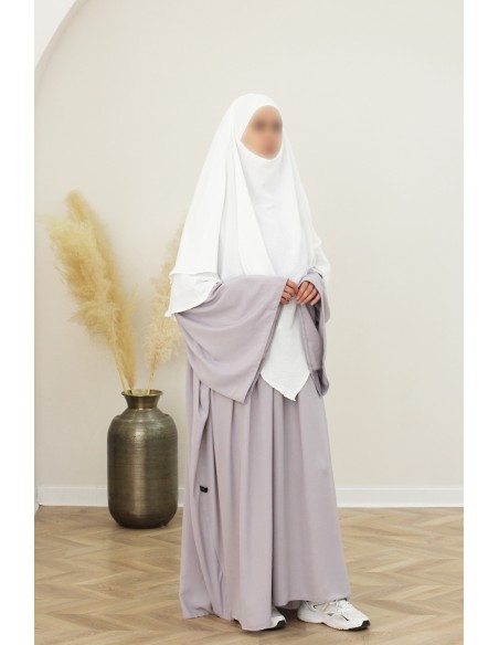 Khimar Jazz SAFWA – 2 Capas – Blanco roto