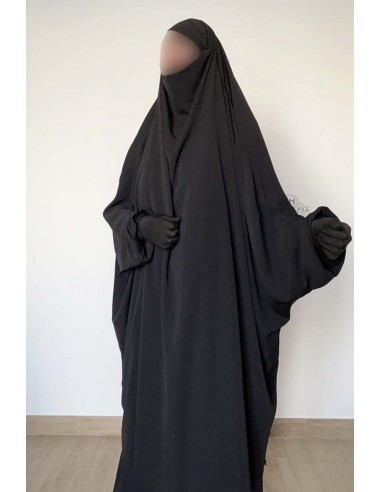 Jilbab 2 peças "saia" clássica Umm Hafsa - Preto-Jilbab Umm Hafsa-Maktaba-Ahloulhadith