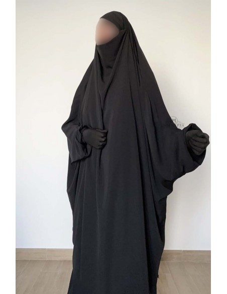 Jilbab 2 peças "saia" clássica Umm Hafsa - Preto