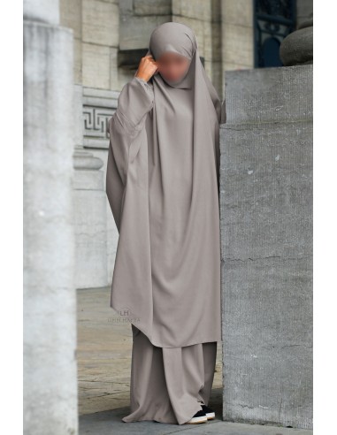 Jilbab 2 piezas Clásico "falda" Umm Hafsa - Taupe-Jilbab Umm Hafsa-Maktaba-Ahloulhadith