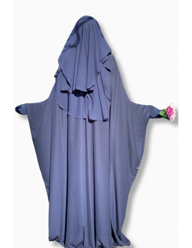 Niqab/Sitar 3 veli Umm Hafsa 95cm - Blu-Niqab Umm Hafsa-Maktaba-Ahloulhadith