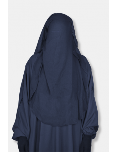 Niqab/Sitar 3 veils Umm Hafsa 95cm - Blue-Niqab Umm Hafsa-Maktaba-Ahloulhadith