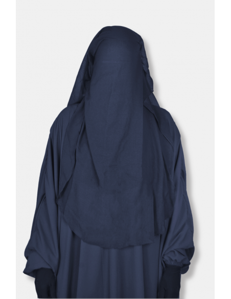 Niqab/Sitar 3 Schleier Umm Hafsa 95cm - Blau