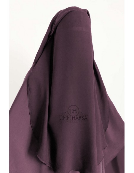 Niqab/Sitar 3 sluiers Umm Hafsa 95cm - Pruim