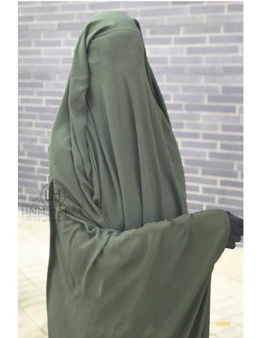 Niqab/Sitar 3 Schleier Umm Hafsa 95cm - Khaki-Niqab Umm Hafsa-Maktaba-Ahloulhadith