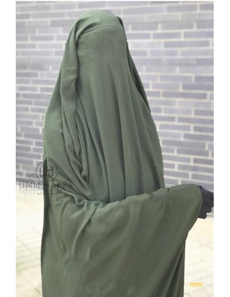 Niqab/Sitar 3 voiles Umm Hafsa 95cm - Kaki