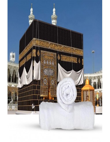 Traje de Ihram Masculino com Botões – 100 % Algodão Egípcio – SAFWA-IHRAM Hajj & Omra-Maktaba-Ahloulhadith