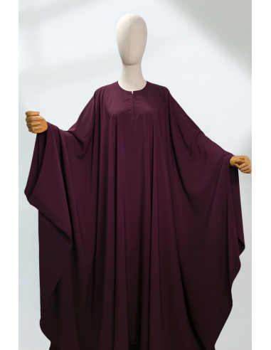 Grande Abaya Umm Hafsa - Ameixa-Abaya Umm Hafsa-Maktaba-Ahloulhadith